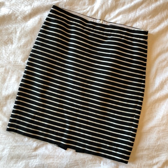 J. Crew Factory Dresses & Skirts - Black & white striped J.Crew pencil skirt